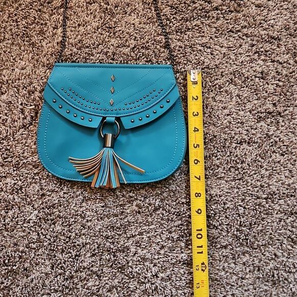 Danielle Nicole's Blue Studded Shoulder Bag - Picture 9 of 10